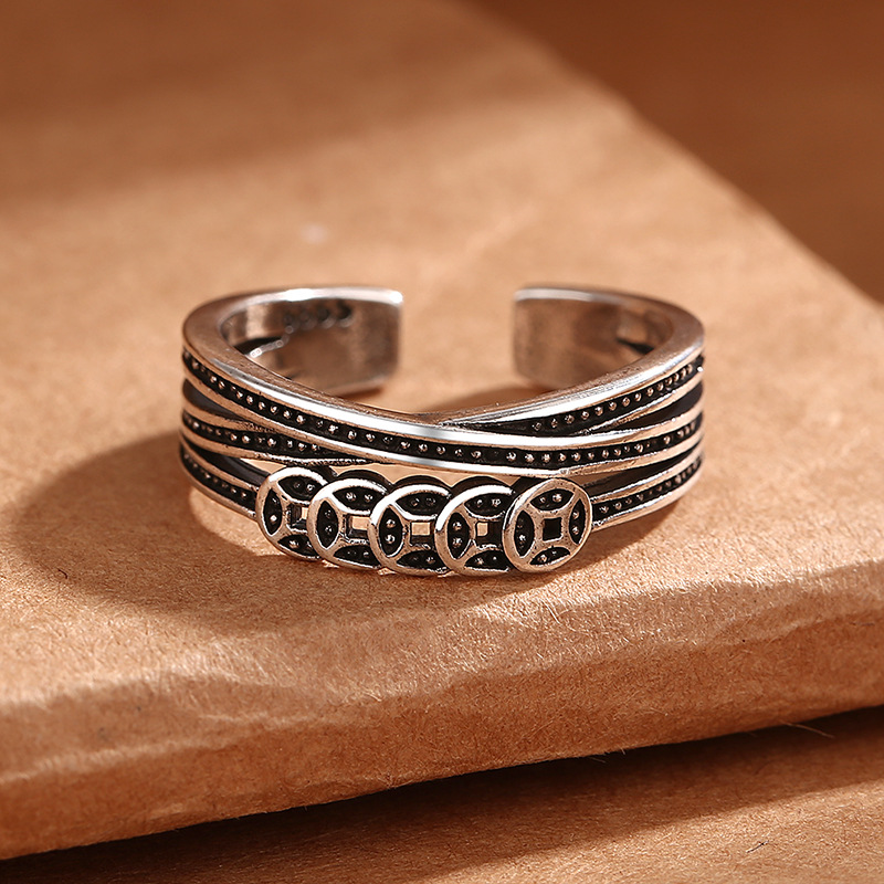 Retro Hollow Ancient Coins Rin - огляд і ціна Men'S Accessories Rings