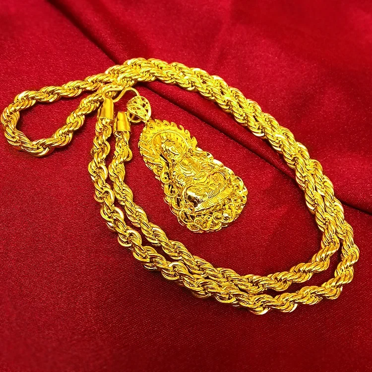 Men's AU999 24K Real Gold Neck - огляд і ціна Men Accessories Look