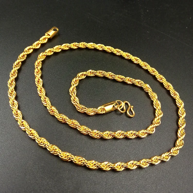 Men's AU999 24K Real Gold Neck - огляд і ціна Men Accessories Look