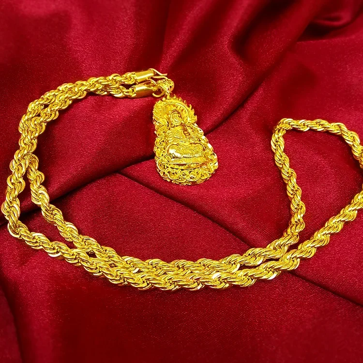 Men's AU999 24K Real Gold Neck - огляд і ціна Men Accessories Look
