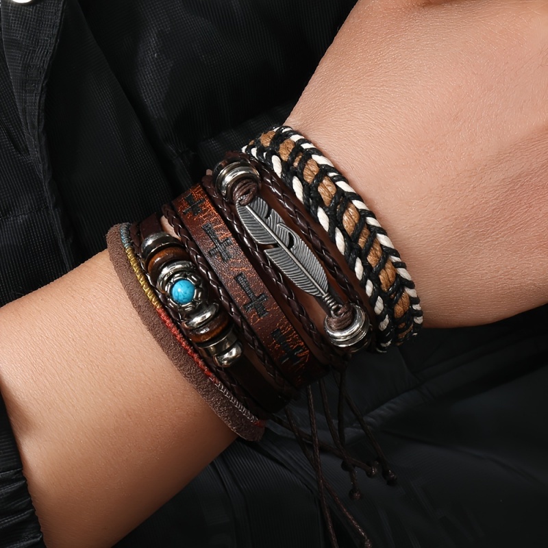 Miss JQ 6Pcs/Set Vintage PU Le - огляд і ціна Men Accessories Look