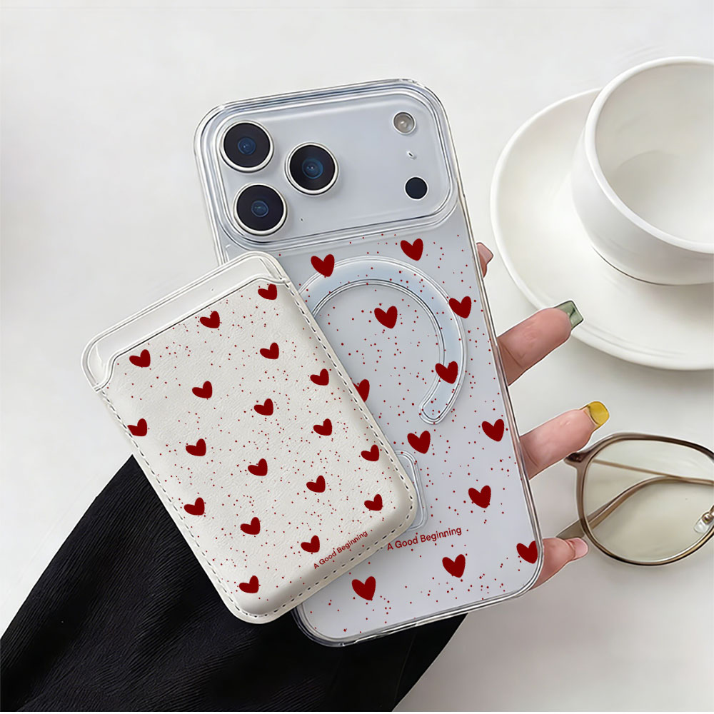 Full screen Polka Dot Heart Fo - огляд і ціна Phone Wallet Combo
