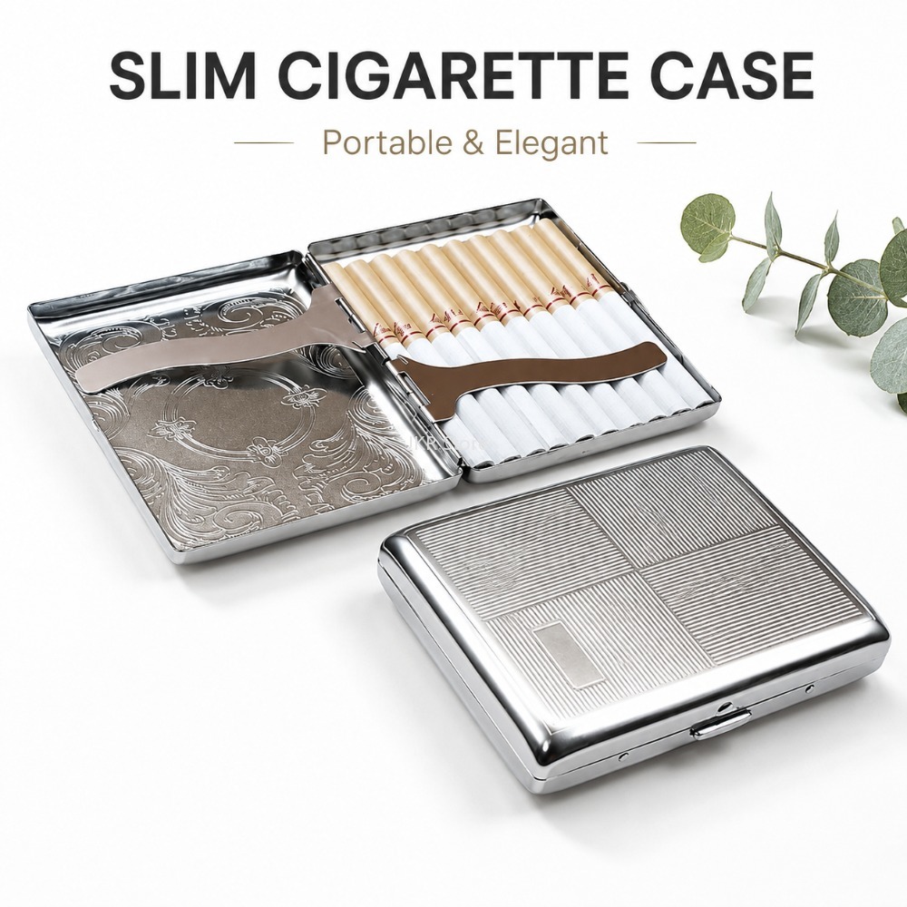 Stainless Steel Cigarette Box  - огляд і ціна Men Accessories Usa