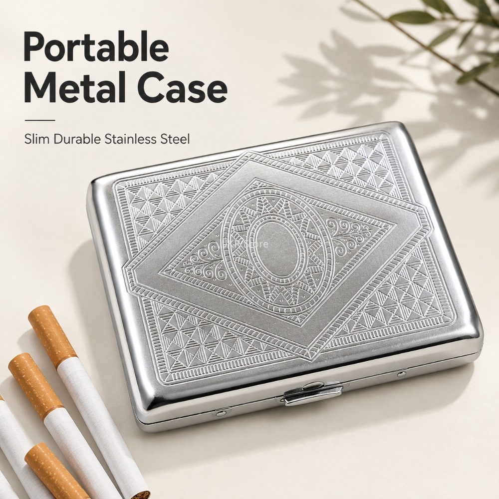 Stainless Steel Cigarette Box  - огляд і ціна Men Accessories Usa