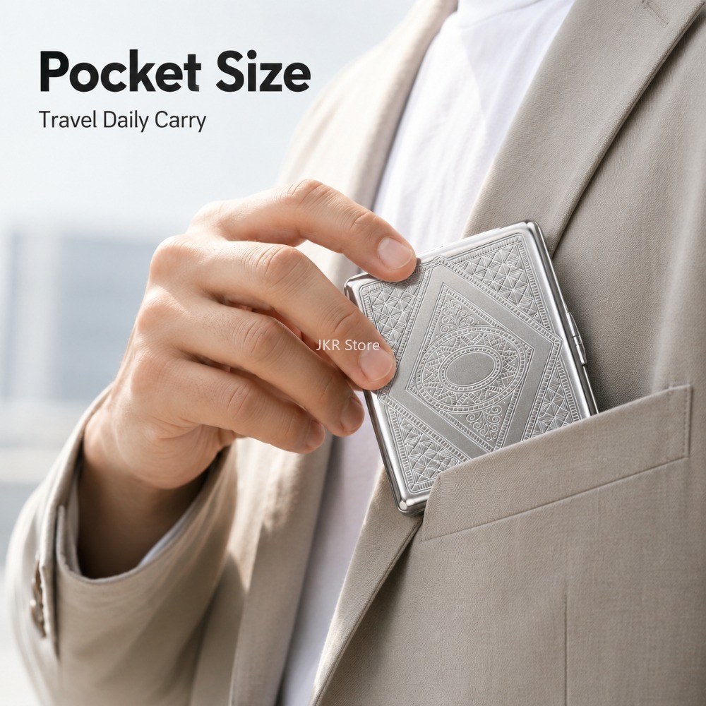 Stainless Steel Cigarette Box  - огляд і ціна Men Accessories Usa