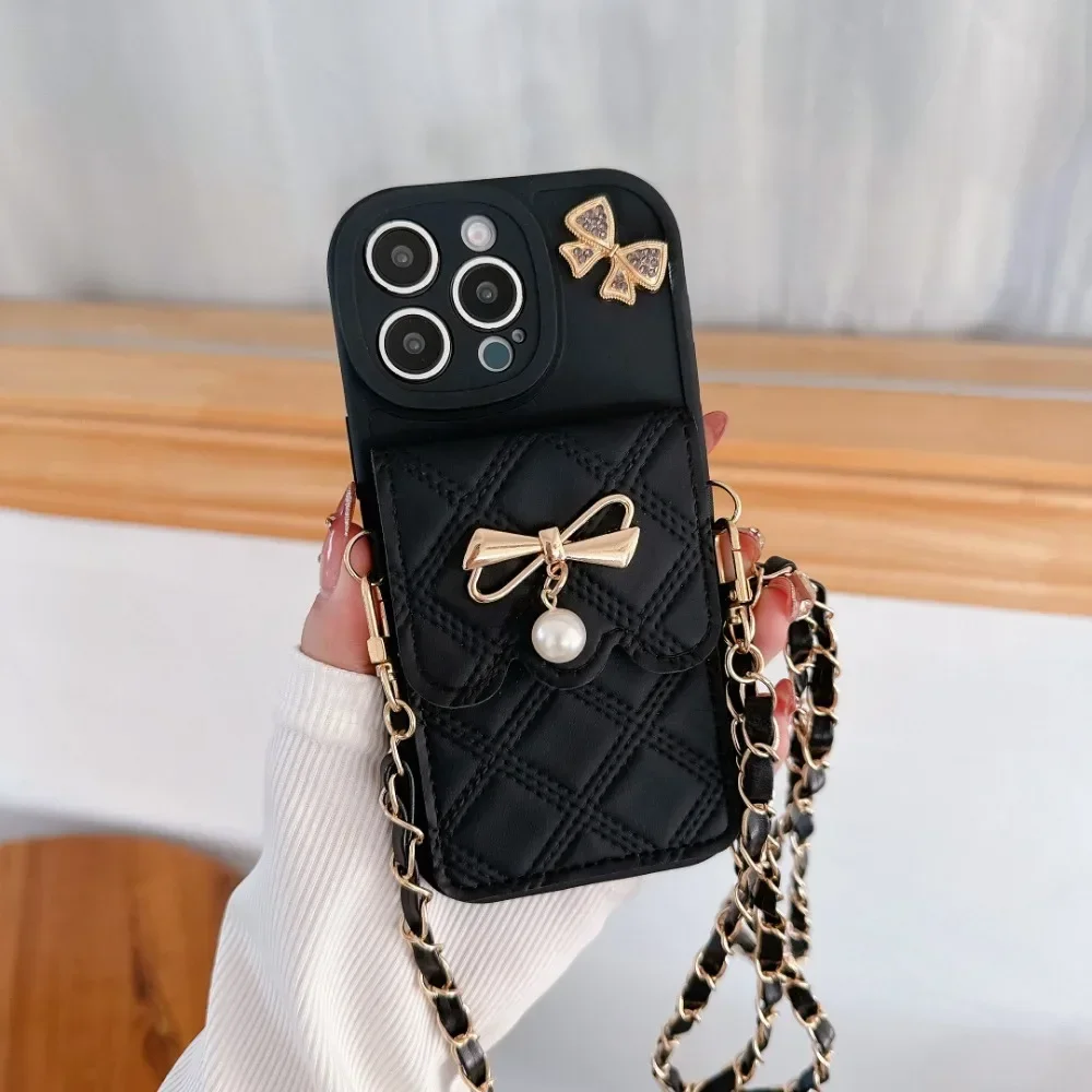 3D Bowknot Crossbody Card Hold - огляд і ціна Phone Wallet Combo