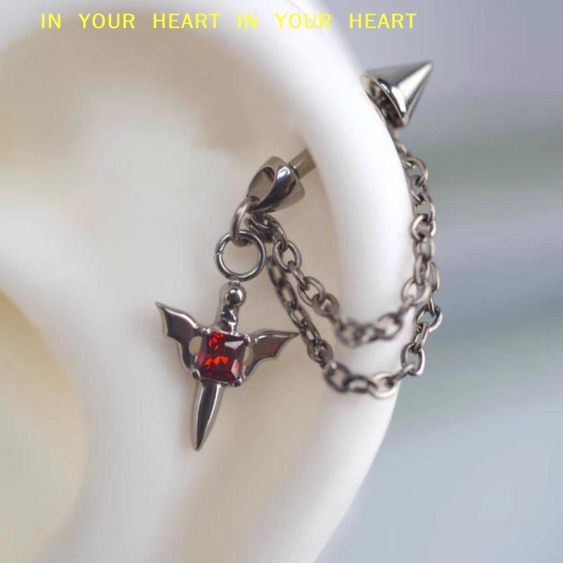 【X】Red Zircon Wing Chain Pierc - огляд і ціна X Men Accessories