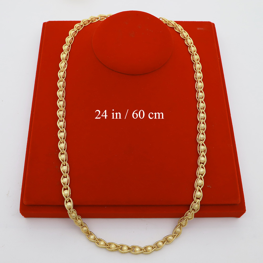 18K Gold-Plated Gold Chain Pea - огляд і ціна Men'S Accessories Dubai