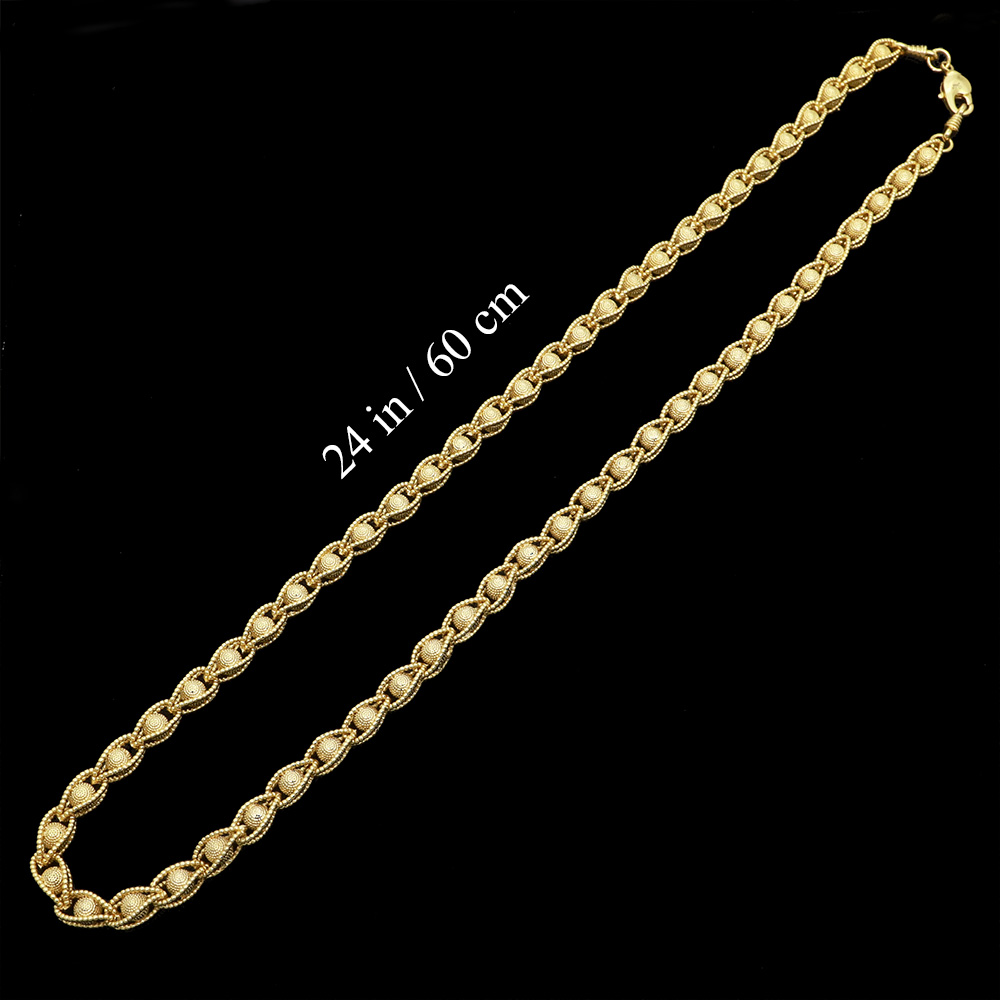 18K Gold-Plated Gold Chain Pea - огляд і ціна Men'S Accessories Dubai