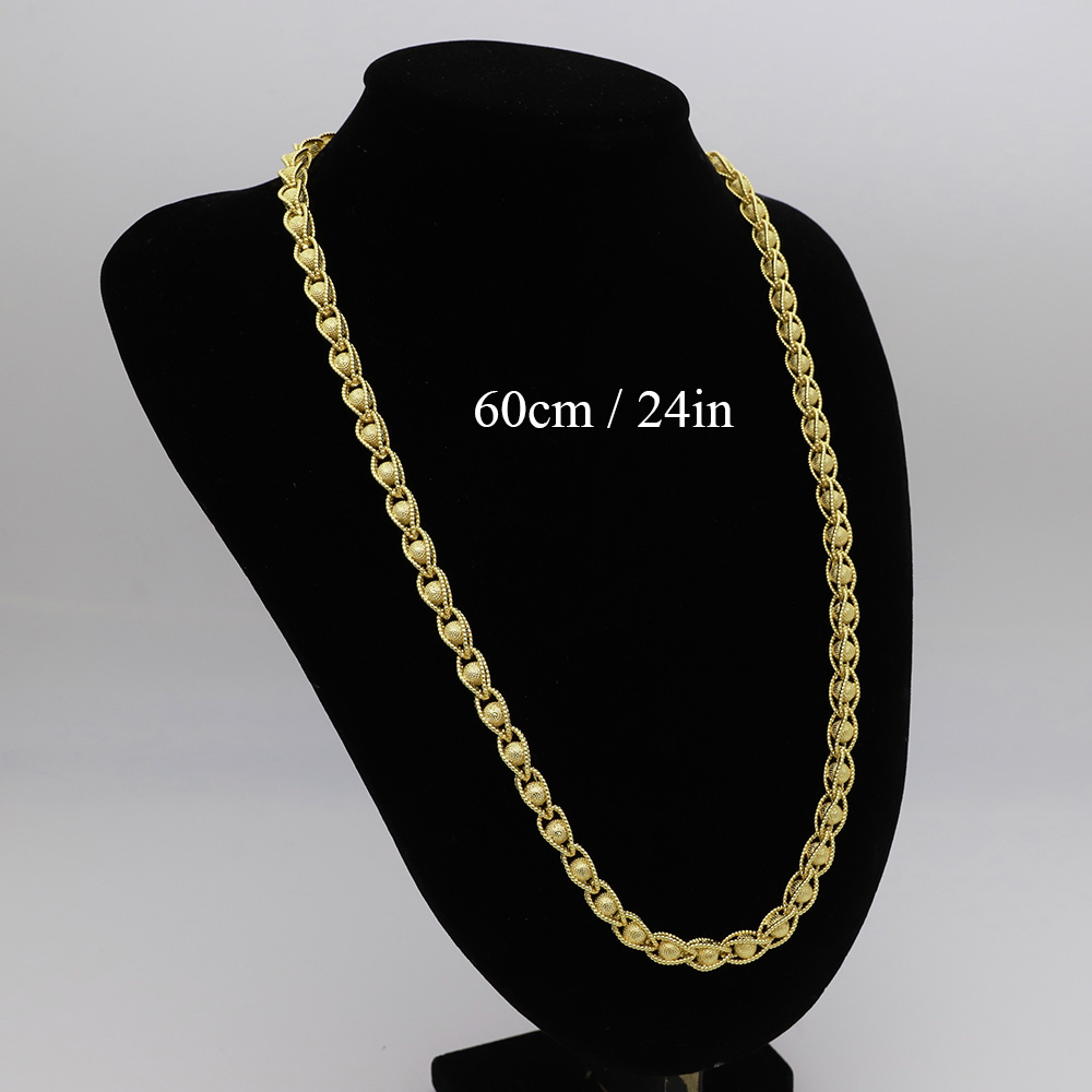 18K Gold-Plated Gold Chain Pea - огляд і ціна Men'S Accessories Dubai