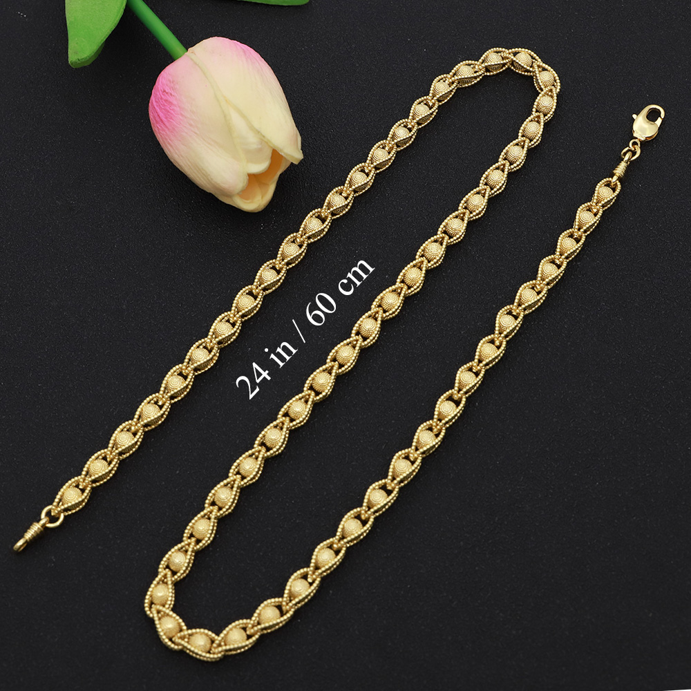 18K Gold-Plated Gold Chain Pea - огляд і ціна Men'S Accessories Dubai