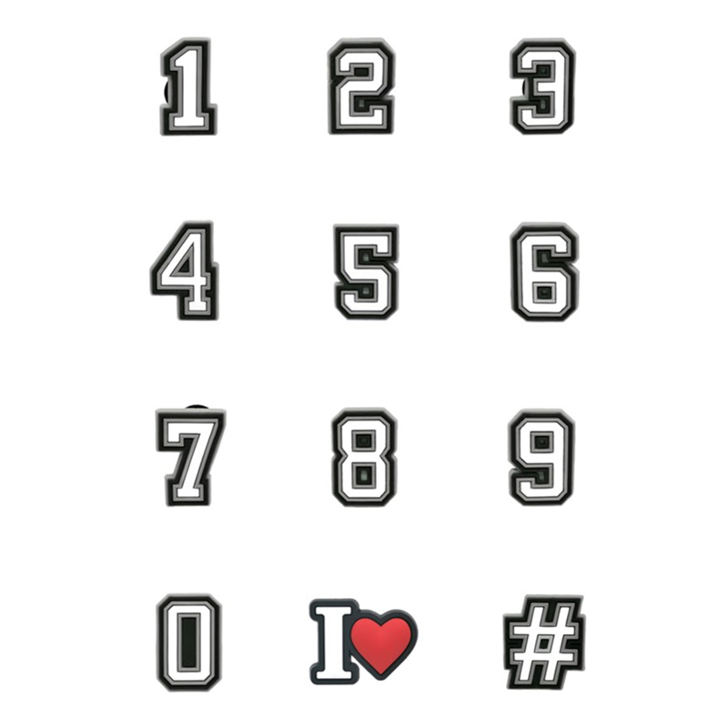 1pcs PVC Number Shoe Charms fo - огляд і ціна X Men Accessories