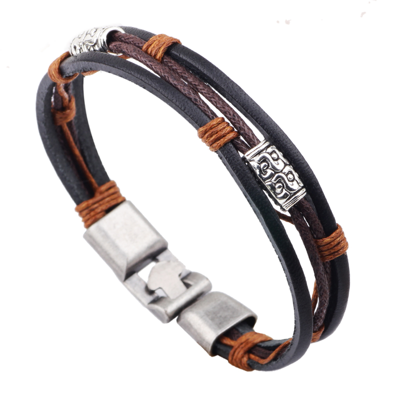 22cm Three Layers Leather Brac - огляд і ціна Men'S Accessories Hand Bands